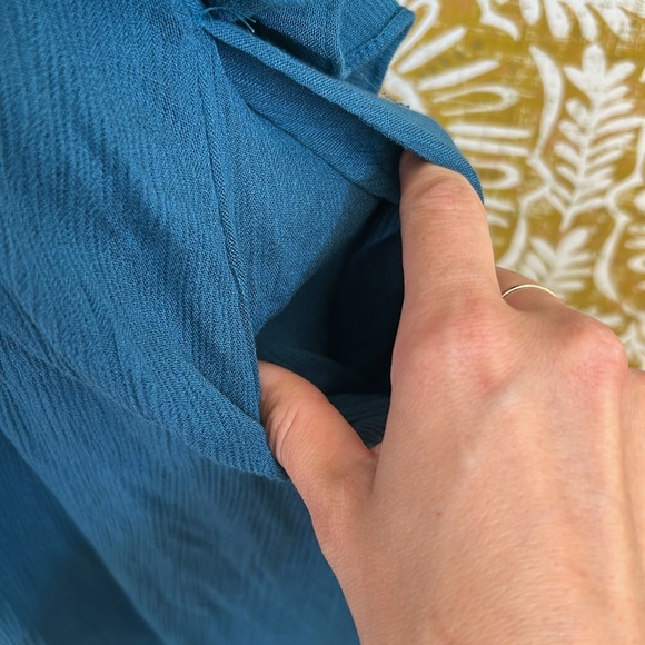 Free People Paradiso Boho Ruffle Lace V-Neck Maxi Dress in Lagoon Sz XS SOLD OUT - Picture 8 of 14